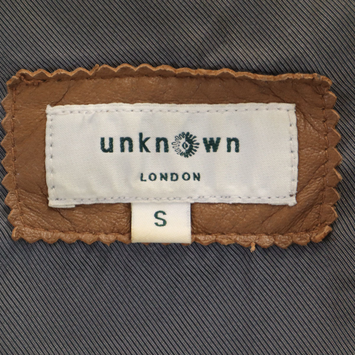 Unknown London アンノウン ロンドン 本革レザー シングルライダースジャケット S ブラウン レディース