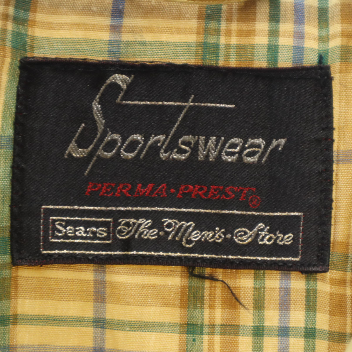 Sears シアーズ 70s ヴィンテージ タロンジップ スイングトップ イエロー PERMA PREST メンズ