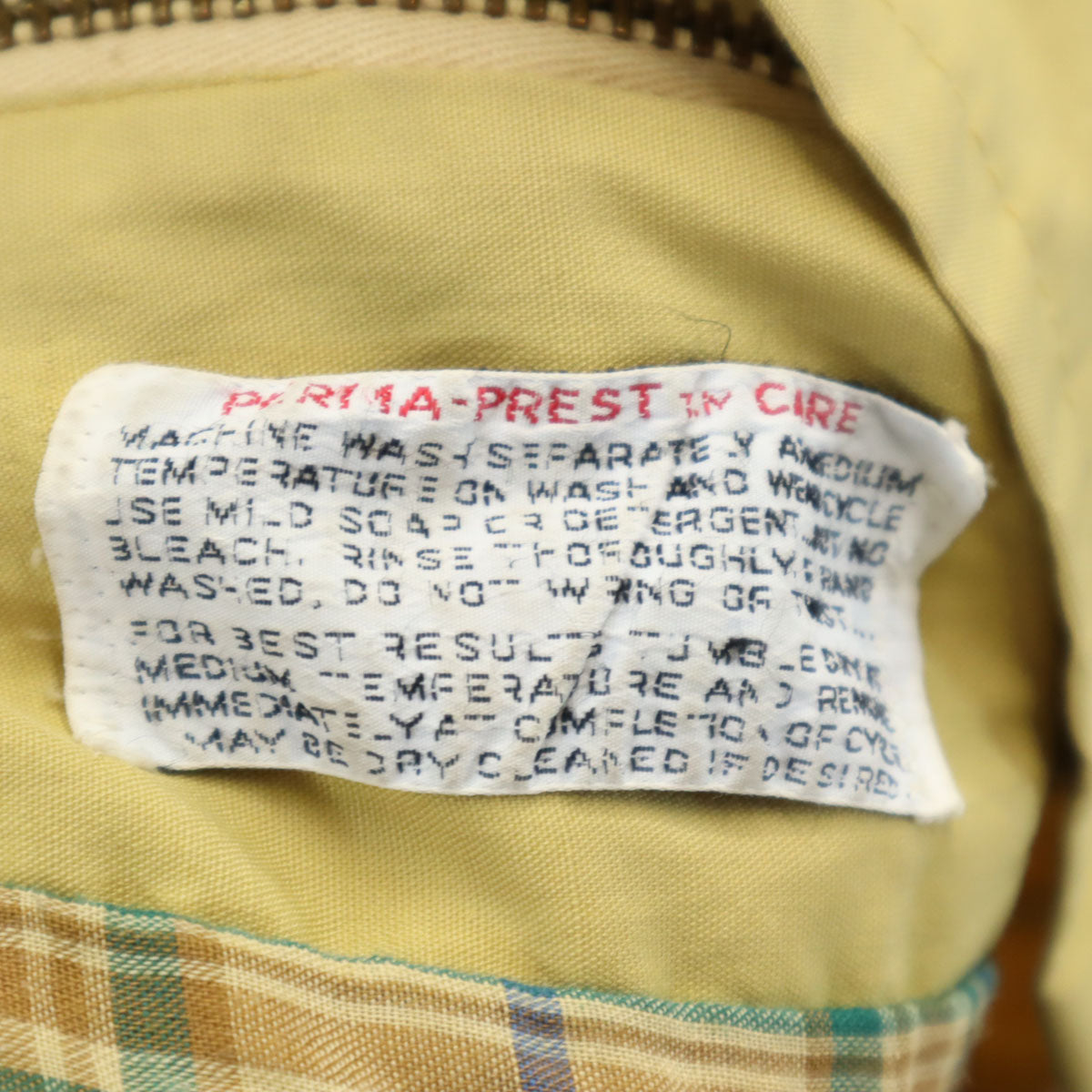 Sears シアーズ 70s ヴィンテージ タロンジップ スイングトップ イエロー PERMA PREST メンズ