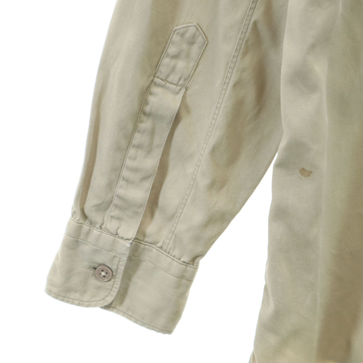 Reeves 40s 50s ヴィンテージ 三角マチ 長袖 シャツ ベージュ メンズ