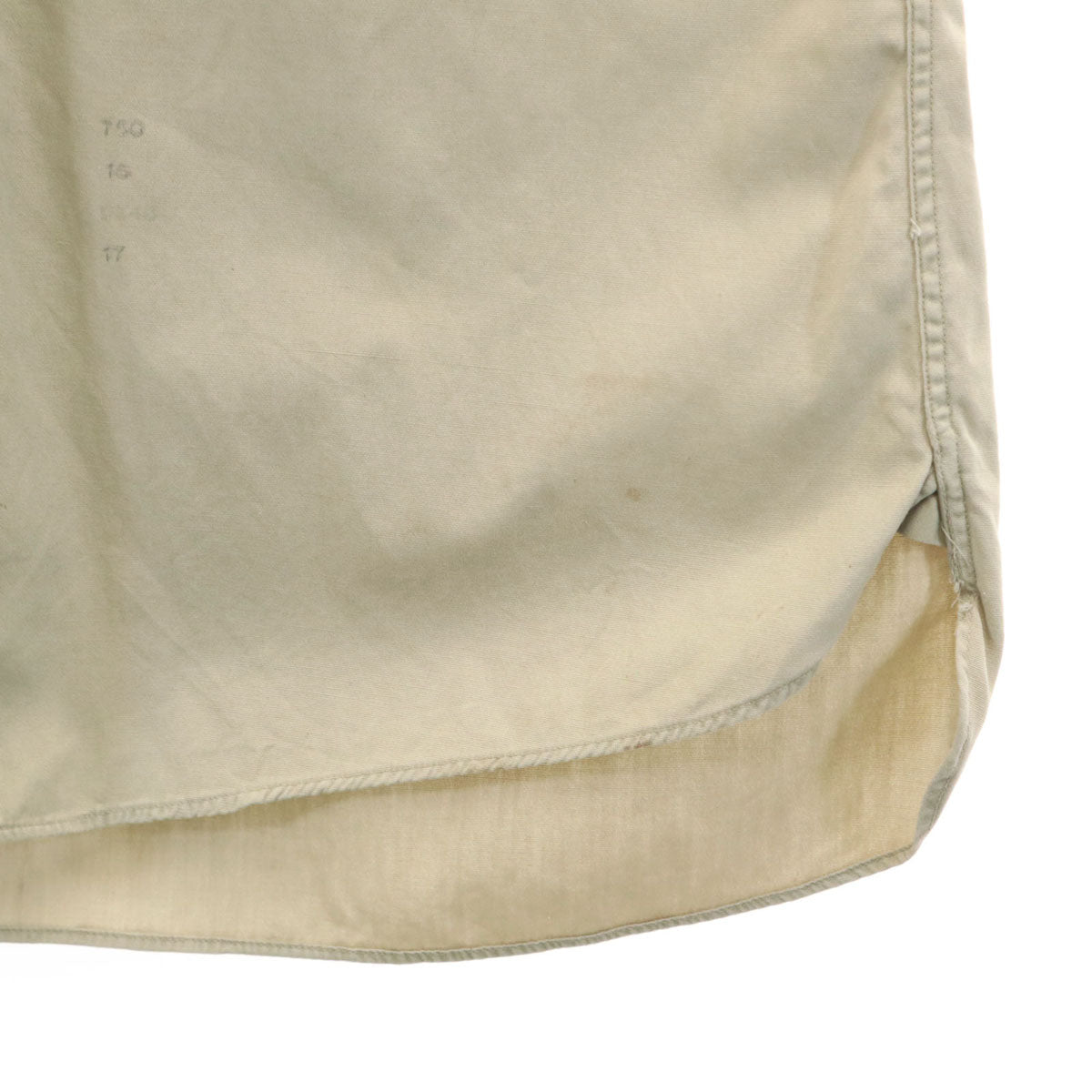 Reeves 40s 50s ヴィンテージ 三角マチ 長袖 シャツ ベージュ メンズ