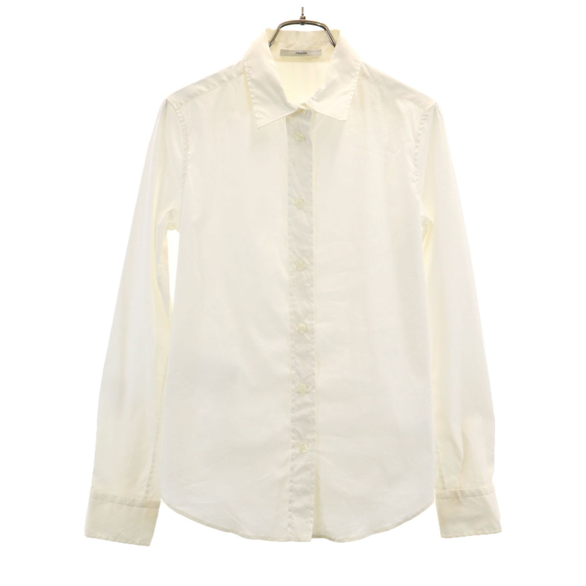 PRADA プラダ 2007年 長袖 カッターシャツ 38 ホワイト レディース