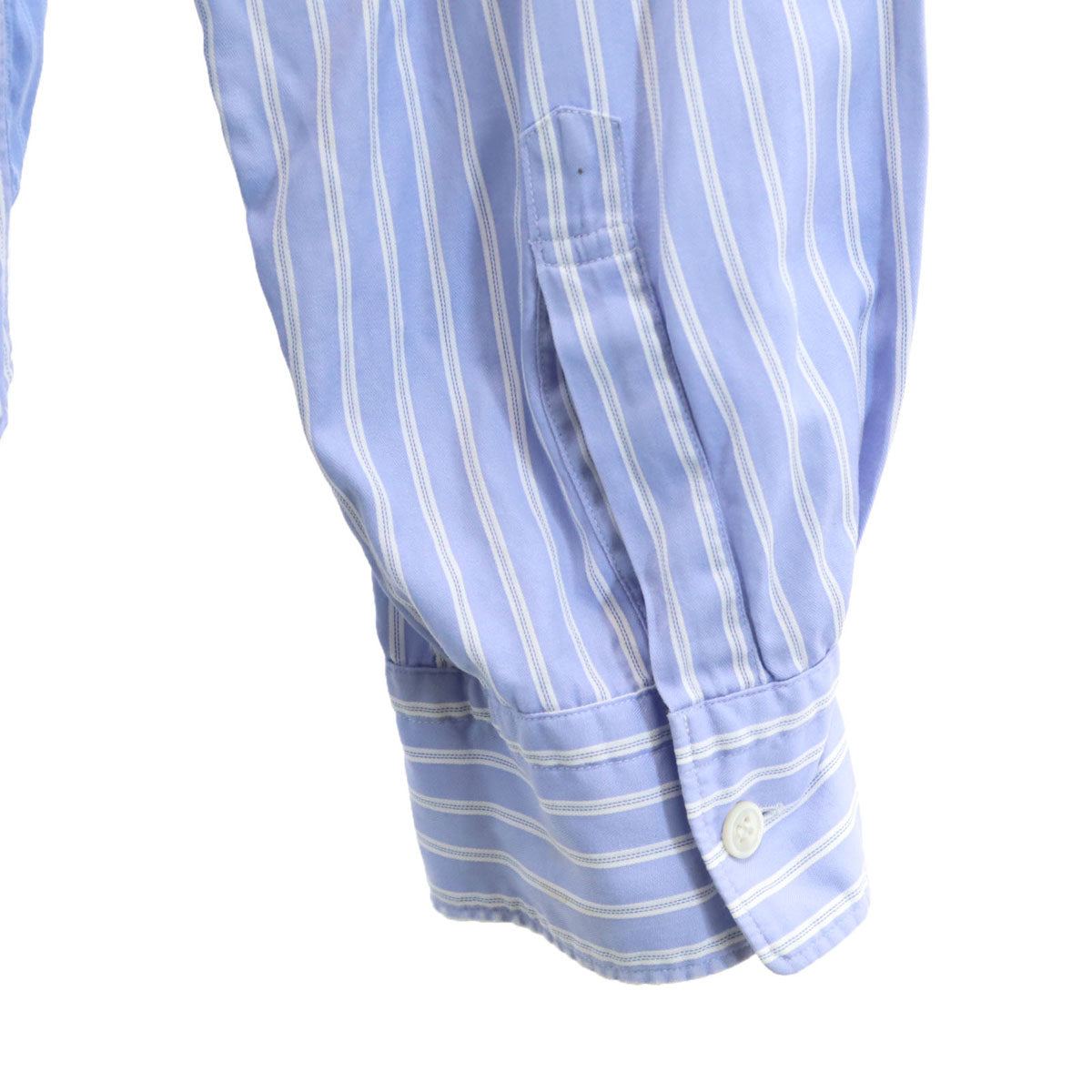 COMME des GARCONS HOMME コムデギャルソンオム 日本製 ストライプ柄 長袖 コットンシャツ M ブルー系 メンズ