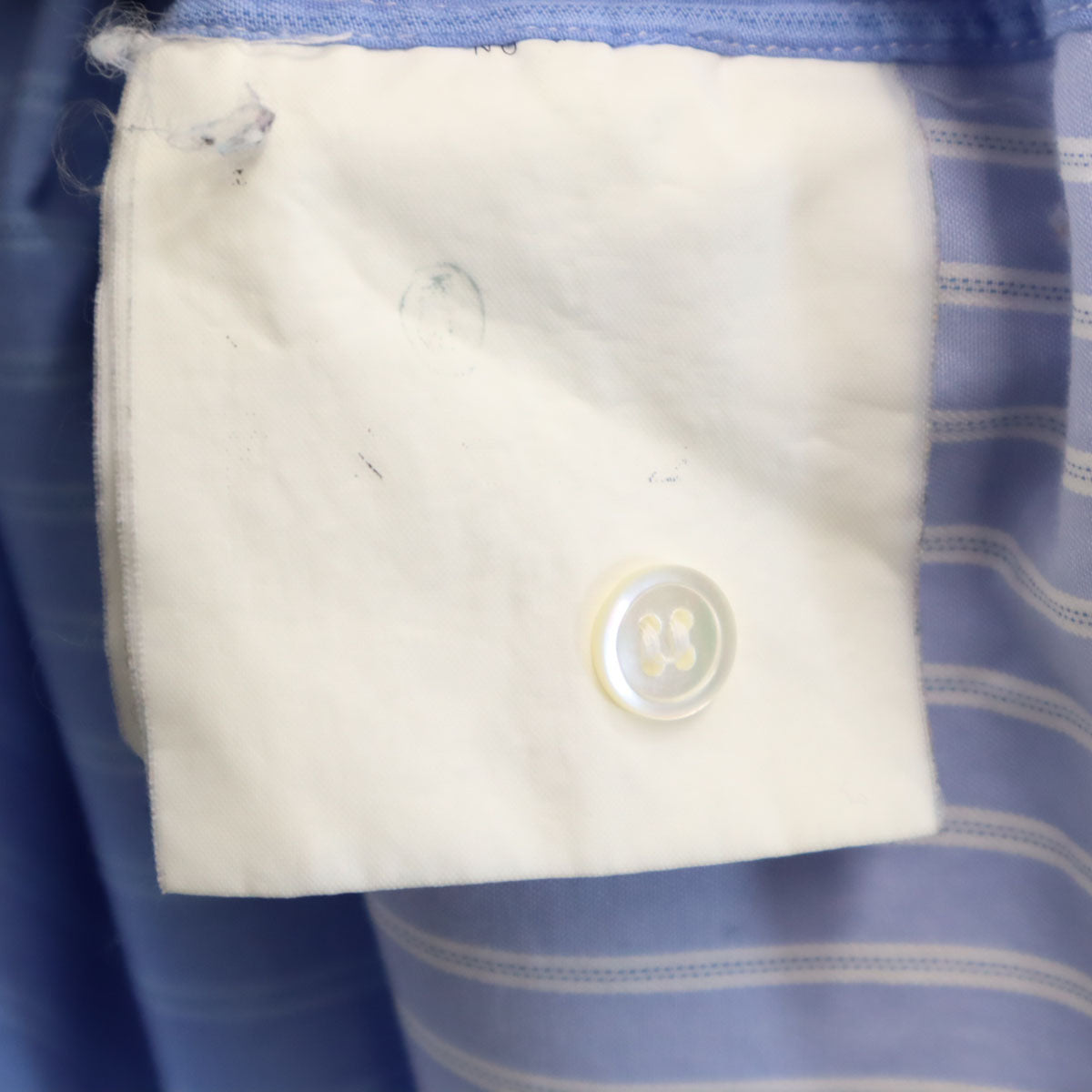 COMME des GARCONS HOMME コムデギャルソンオム 日本製 ストライプ柄 長袖 コットンシャツ M ブルー系 メンズ