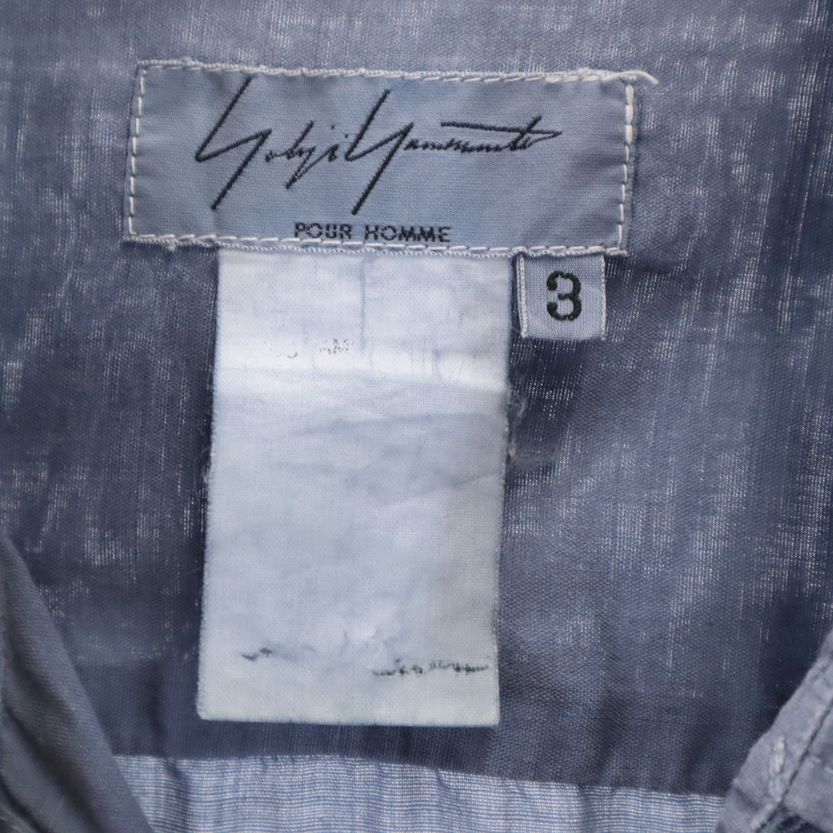 Yohji Yamamoto ヨウジヤマモト 長袖 シャツ 3 チャコール メンズ