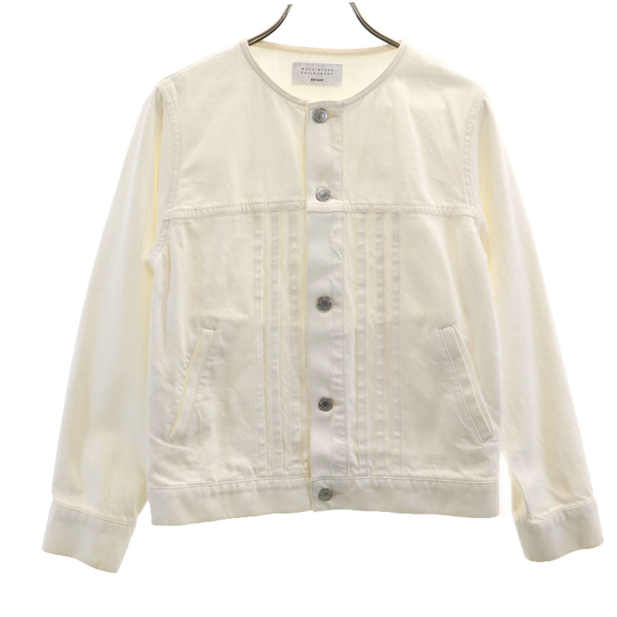 MACKINTOSH PHILOSOPHY マッキントッシュフィロソフィー ノーカラージャケット 36 オフホワイト レディース