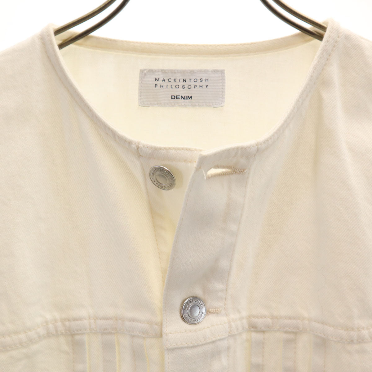 MACKINTOSH PHILOSOPHY マッキントッシュフィロソフィー ノーカラージャケット 36 オフホワイト レディース