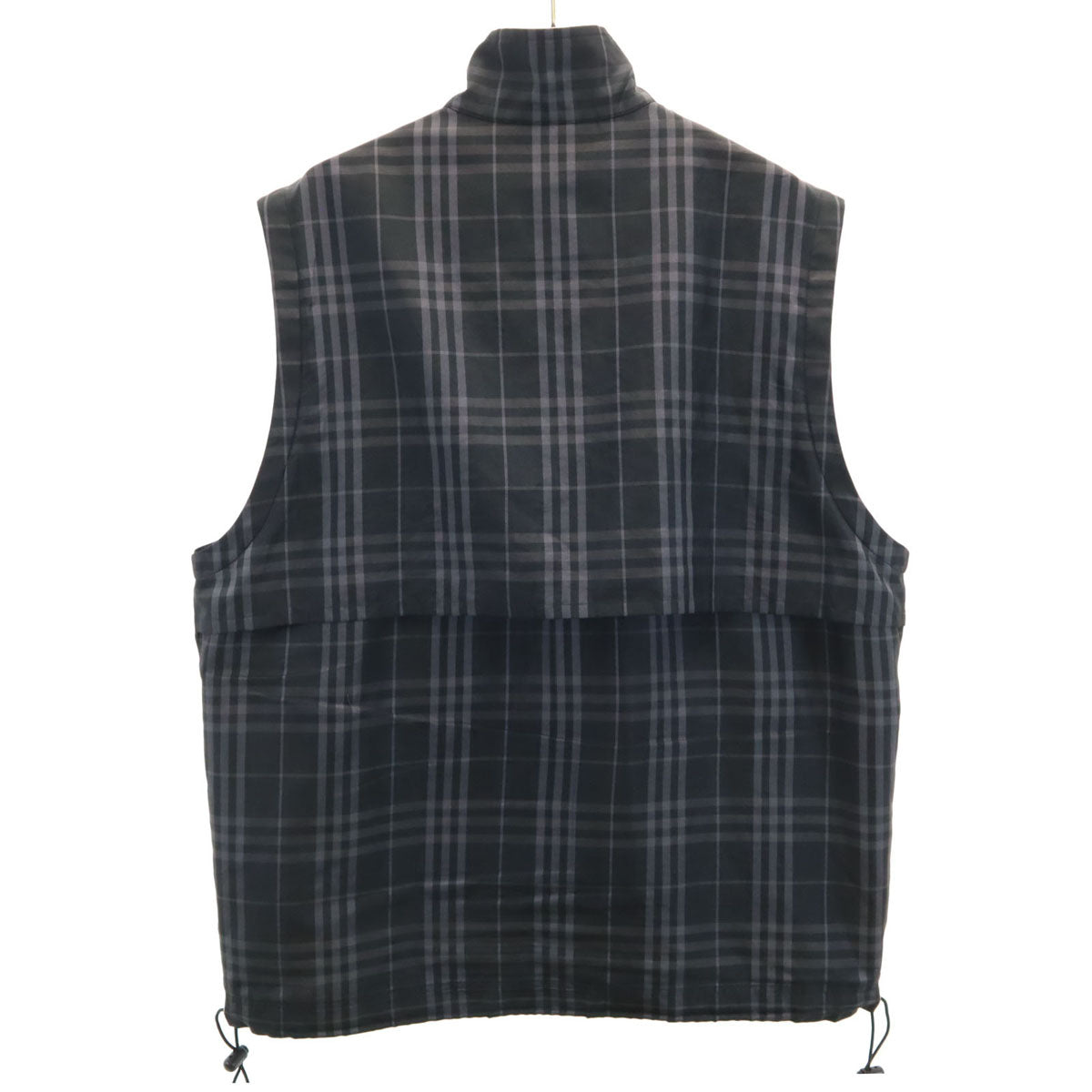 BURBERRY GOLF バーバリーゴルフ チェック柄 ジップアップ ベスト L ブラック メンズ