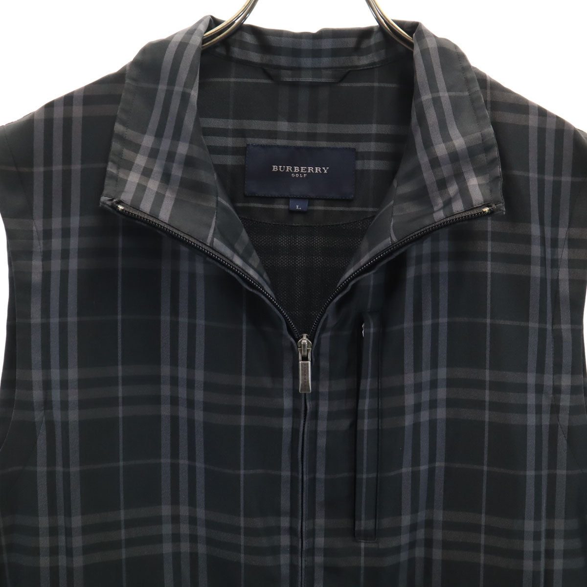 BURBERRY GOLF バーバリーゴルフ チェック柄 ジップアップ ベスト L