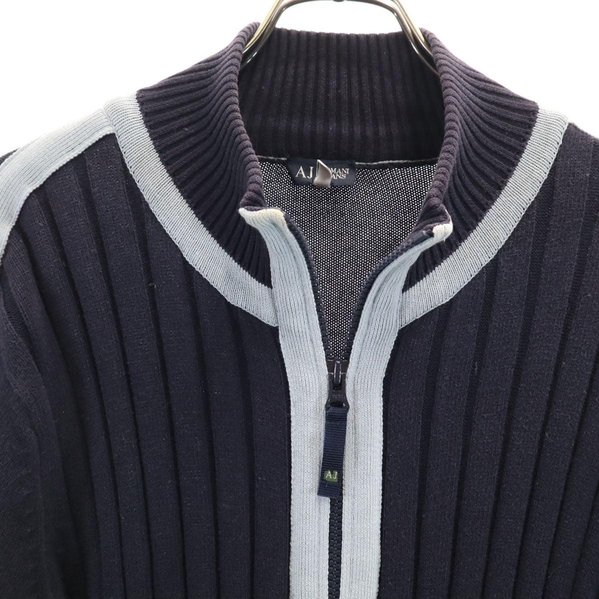 ARMANI JEANS アルマーニジーンズ ニットジャケット M ブラック系 メンズ
