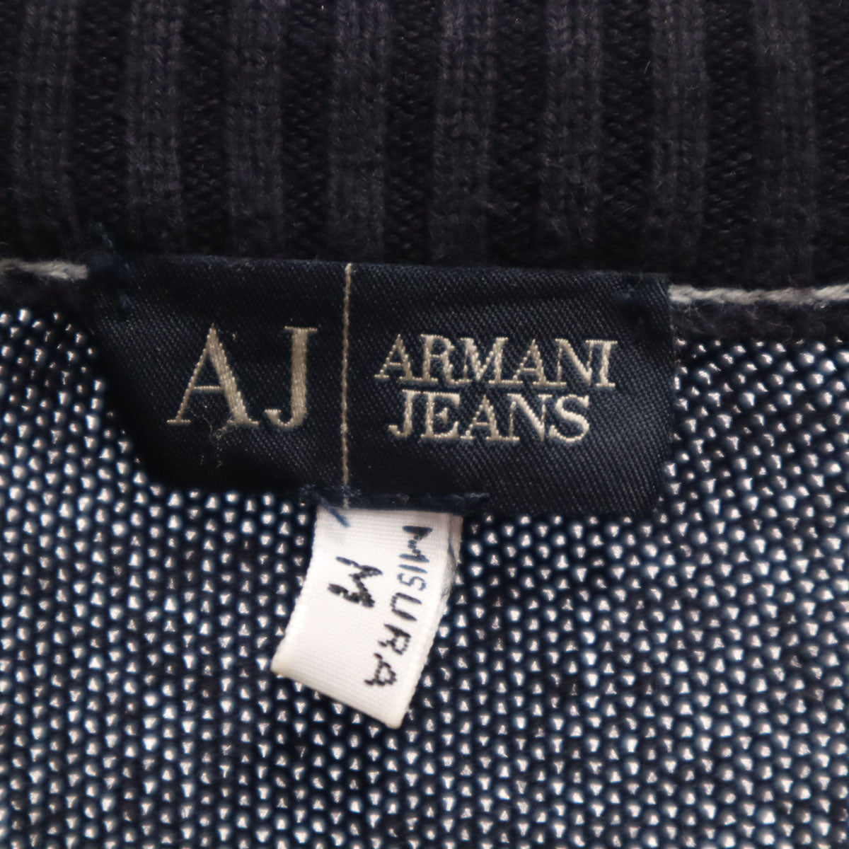 ARMANI JEANS アルマーニジーンズ ニットジャケット M ブラック系 メンズ