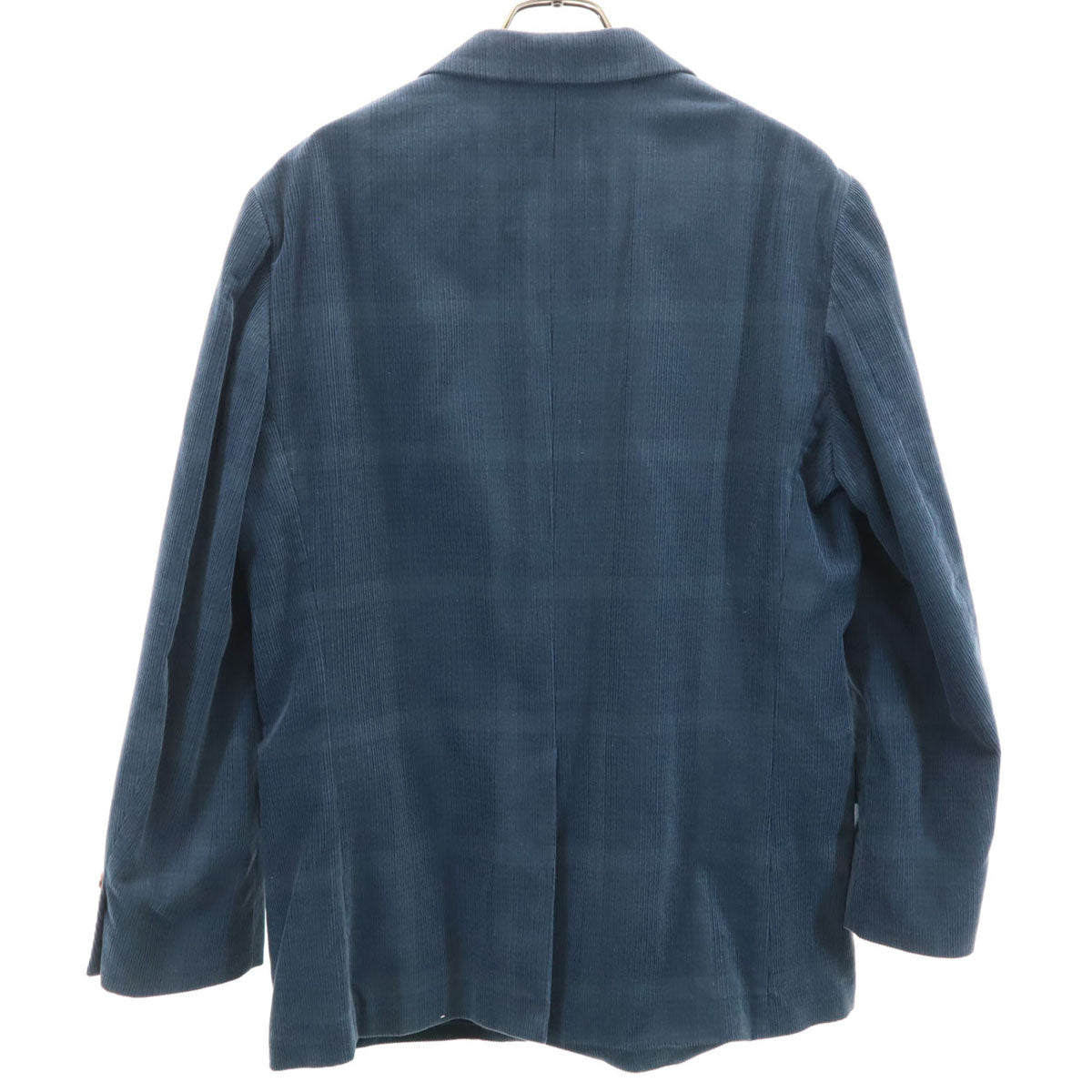 LANVIN LA COLLECTION ランバンコレクション 日本製 チェック柄 コーデュロイ テーラードジャケット 50 ネイビー メンズ