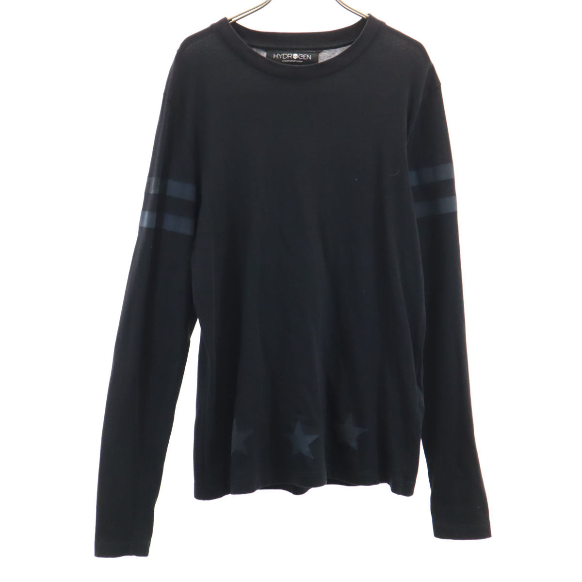 HYDROGEN ハイドロゲン イタリア製 バック 17 長袖 Tシャツ S ブラック ロンT メンズ