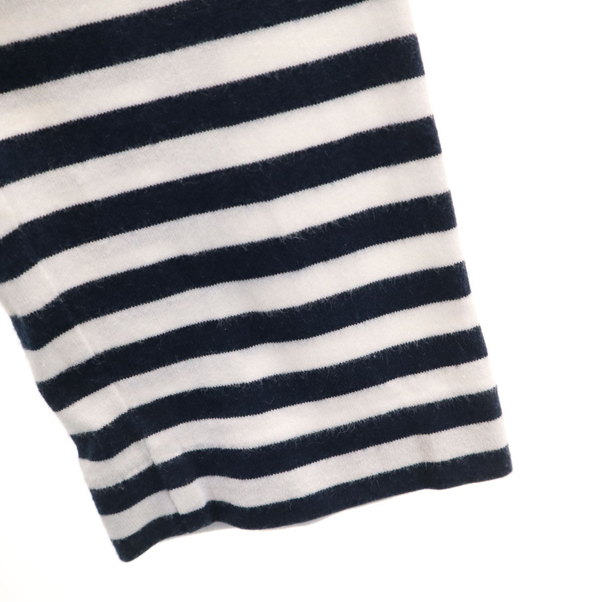 GOOD DESIGN SHOP COMME des GARCONS グッドデザインショップ コムデギャルソン 2015年 日本製 ボーダー柄 7分袖 Tシャツ M ホワイト レディース