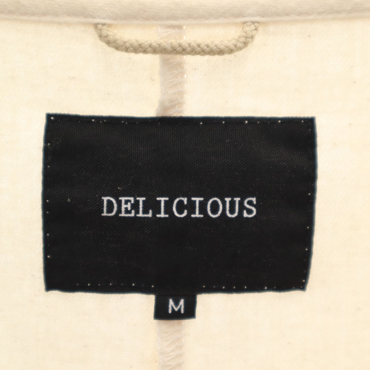 DELICIOUS デリシャス 日本製 長袖 ヘンリーネック Tシャツ M ベージュ メンズ