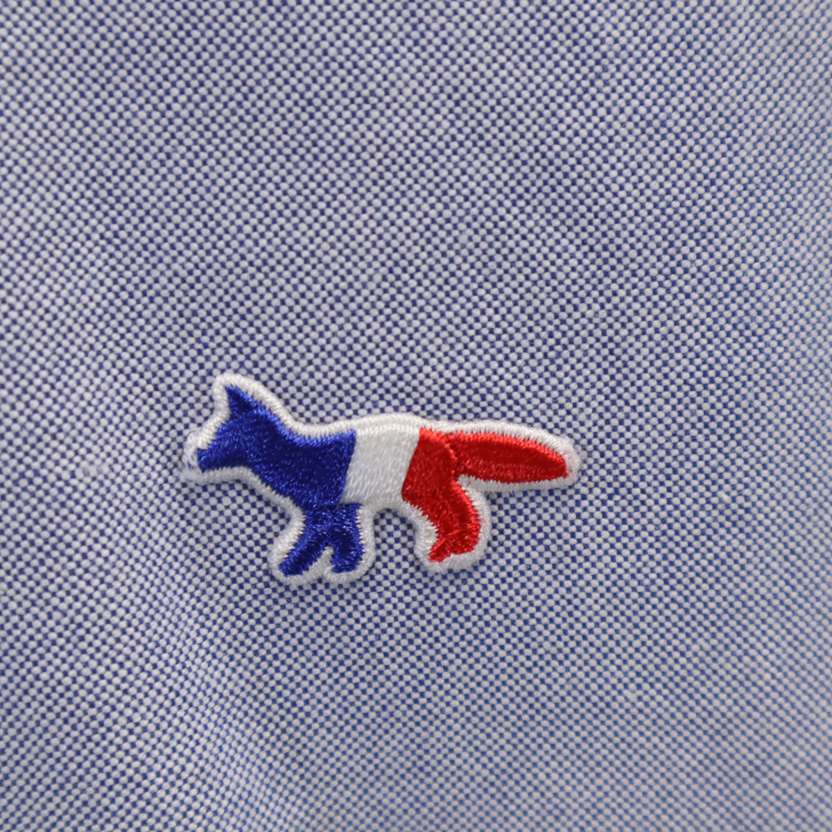 MAISON KITSUNE メゾンキツネ イタリア製 長袖 オックスフォード ボタンダウンシャツ 39 ブルー系 メンズ