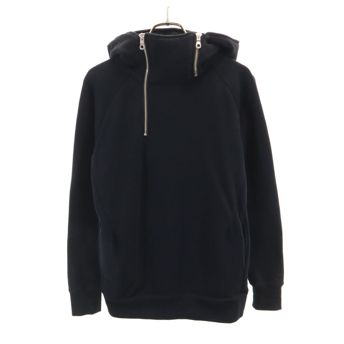 NUMBER (N)INE DENIM ナンバーナイン デニム 長袖 Wジップ スウェットパーカー S ブラック メンズ