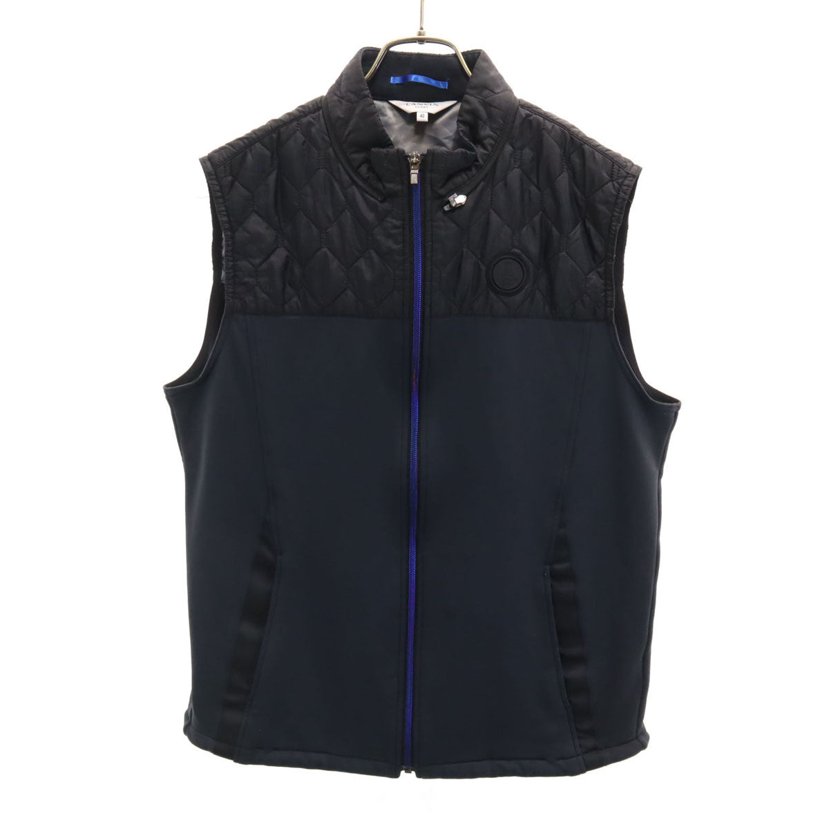 LANVIN SPORT ランバンスポール 日本製 ゴルフ ベスト 40 チャコールグレー メンズ