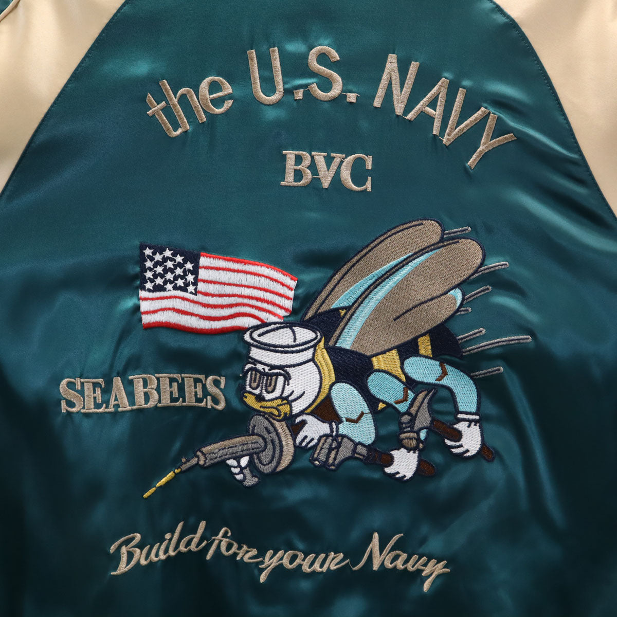 STRUGGLE FAMILY ストラグルファミリー U.S.NAVY リバーシブル スカジャン XL グリーン メンズ