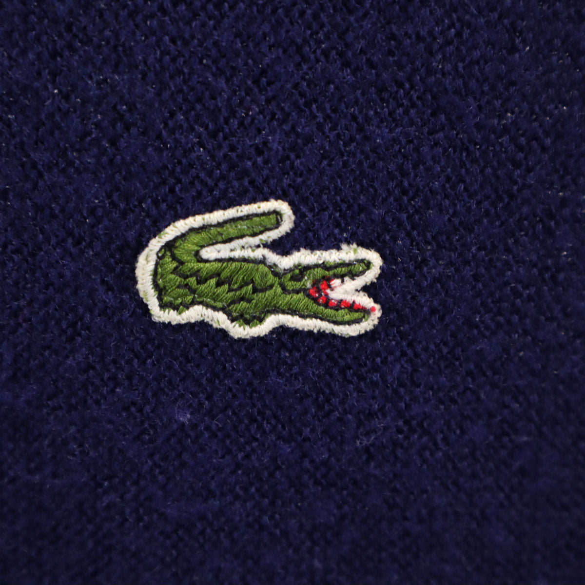 LACOSTE ラコステ 70s USA製 ヴィンテージ 糸巻き ニットカーディガン XXL ブルー メンズ