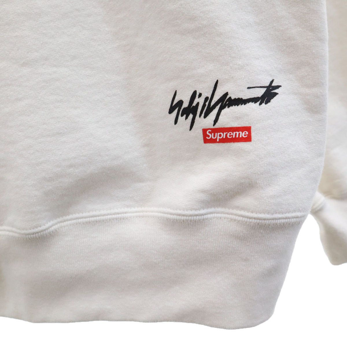 Supreme シュプリーム 22AW カナダ製 Yohji Yamamoto ヨウジヤマモト コラボ 長袖 スウェットパーカー L ホワイト 裏起毛 メンズ