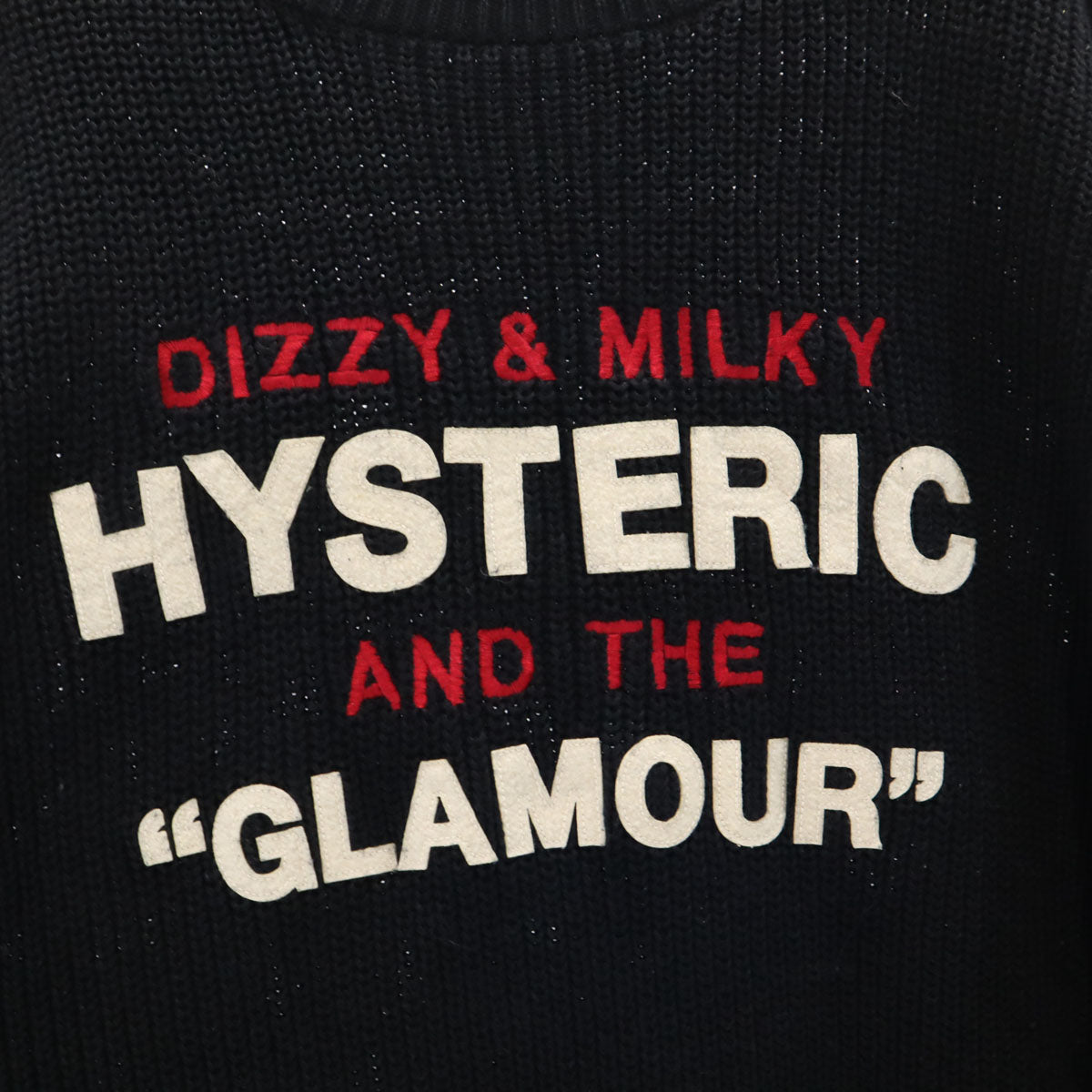 HYSTERIC GLAMOUR ヒステリックグラマー 長袖 ニット FREE ブラック セーター レディース