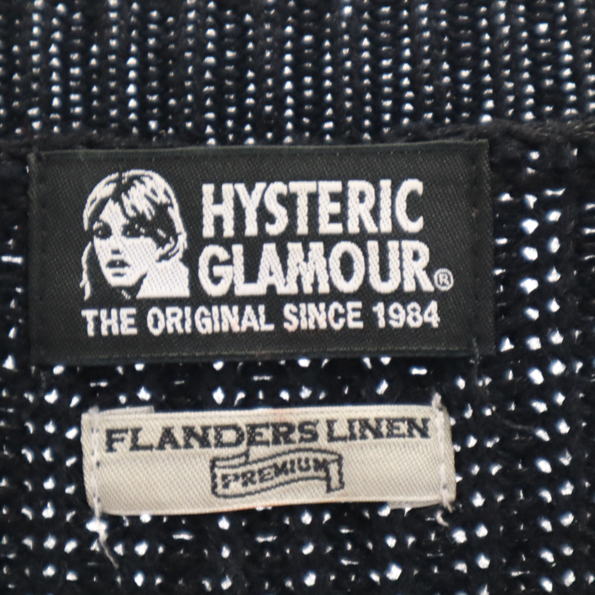 HYSTERIC GLAMOUR ヒステリックグラマー 長袖 ニット FREE ブラック セーター レディース