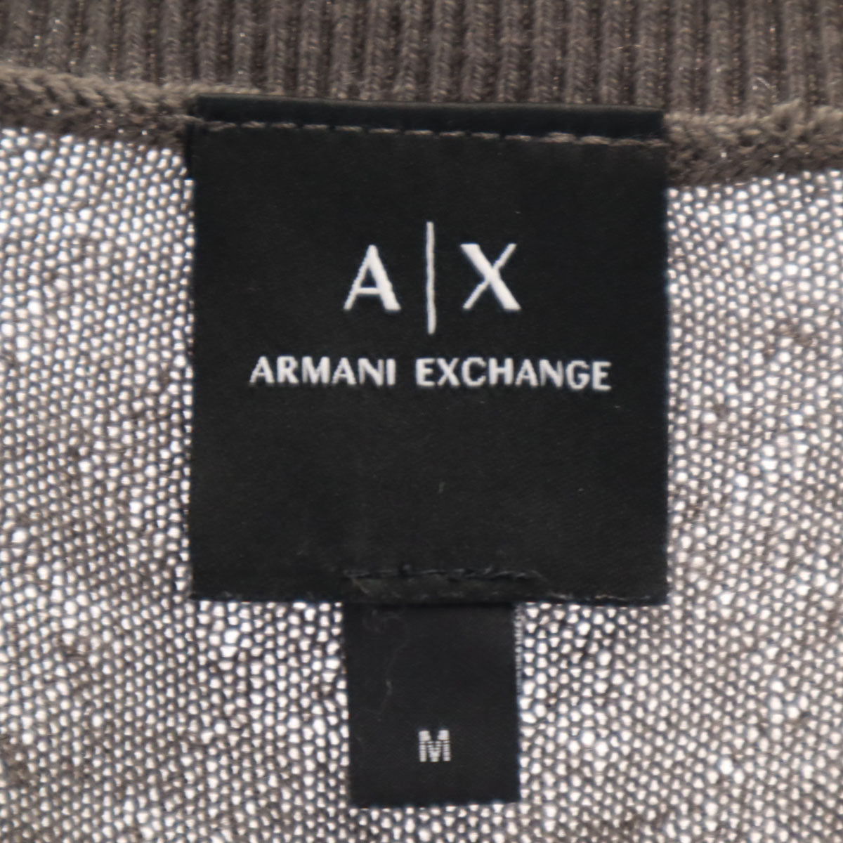 ARMANI EXCHANGE アルマーニエクスチェンジ 長袖 ウェーブリブ ニット M チャコールグレー セーター メンズ