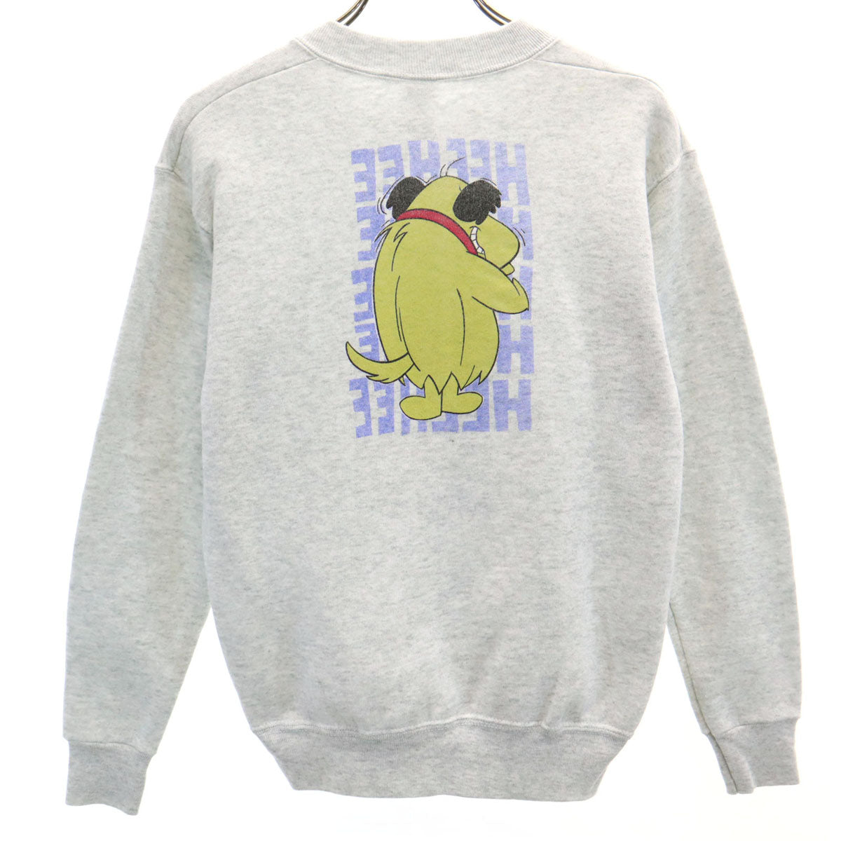 FRUIT OF THE LOOM フルーツオブザルーム 90s USA製 オールド チキチキマシン猛レース ケンケン 長袖 スウェット トレーナー 14-16 グレー 裏起毛 キッズ