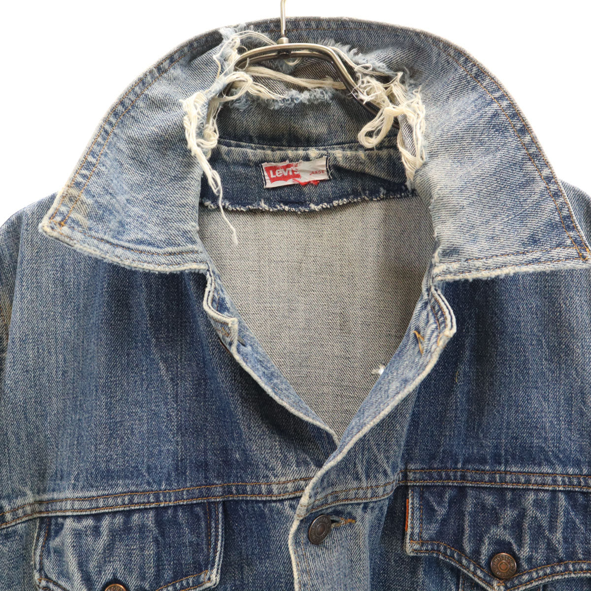 Levi's リーバイス 70s ヴィンテージ ブッシュジャケット ロング デニムジャケット L ウォッシュブルー ジージャン レディース