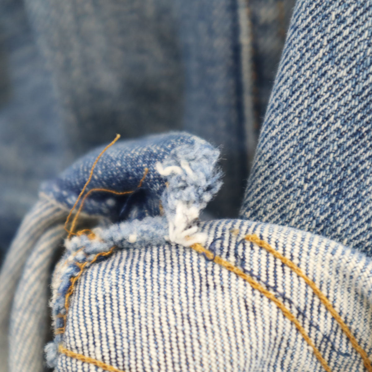 Levi's リーバイス 70s ヴィンテージ ブッシュジャケット ロング デニムジャケット L ウォッシュブルー ジージャン レディース