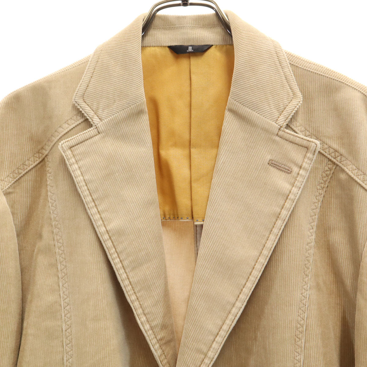 LANVIN LA COLLECTION ランバンコレクション 日本製 コーデュロイ テーラードジャケット 48 ベージュ メンズ