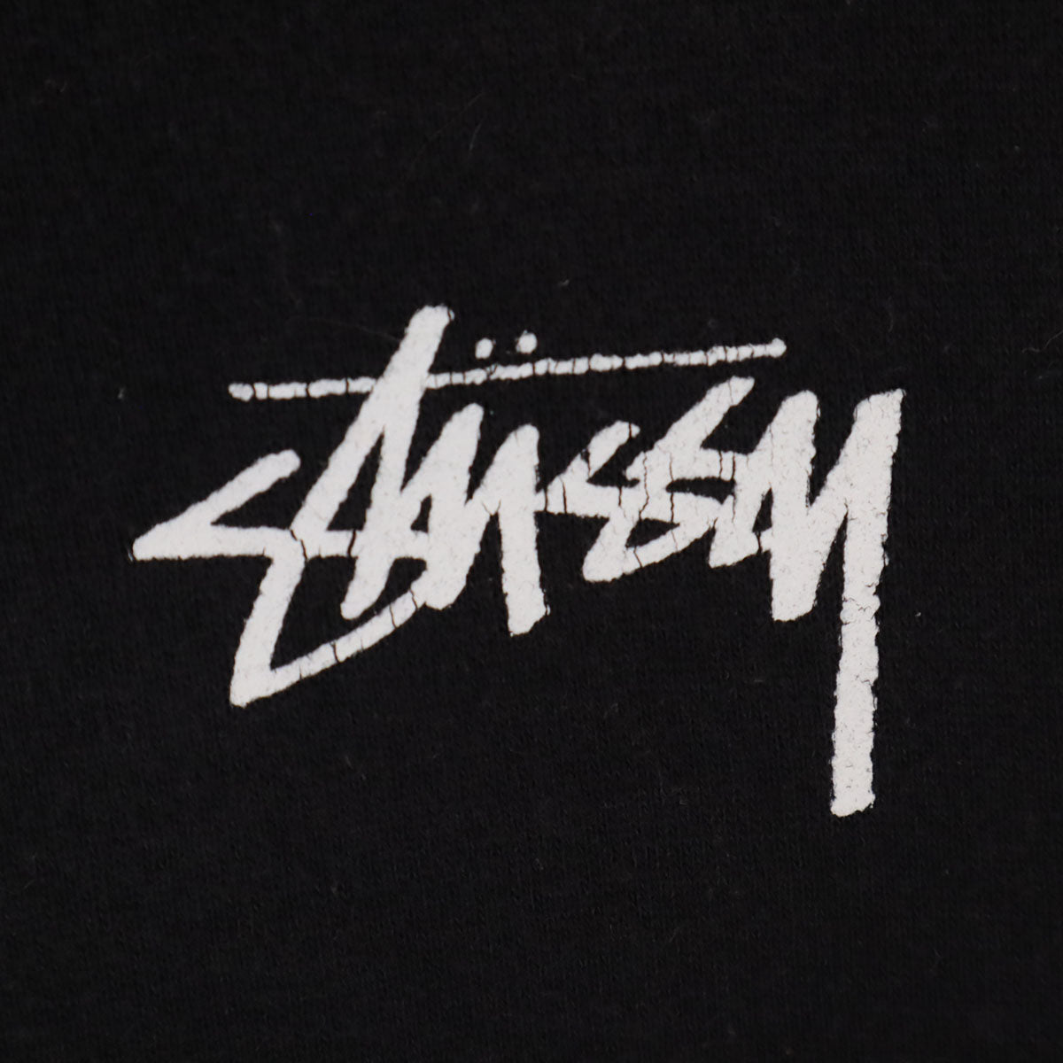 STUSSY ステューシー USA製 バックロゴ 長袖 スウェット ジップパーカー S ブラック メンズ