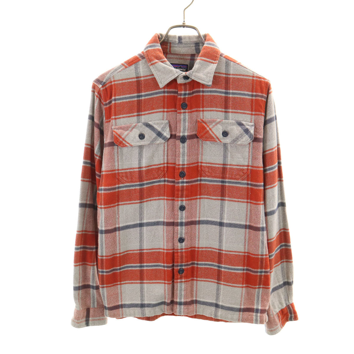 patagonia パタゴニア チェック柄 長袖 ネルシャツ XS グレー 54130FA17 アウトドア メンズ