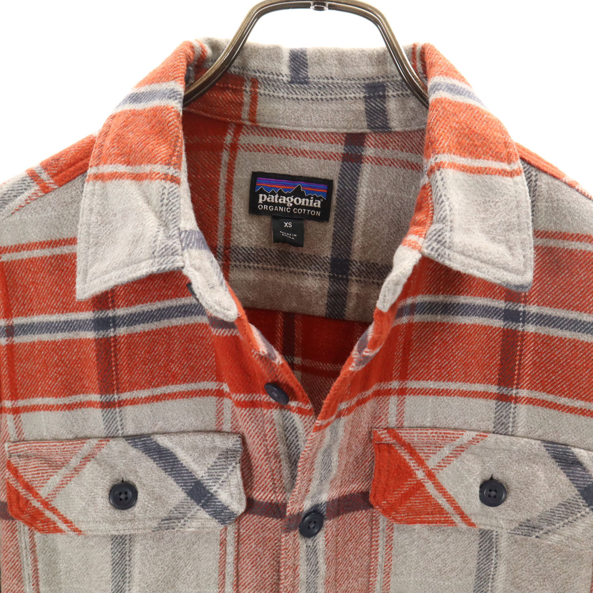 patagonia パタゴニア チェック柄 長袖 ネルシャツ XS グレー 54130FA17 アウトドア メンズ