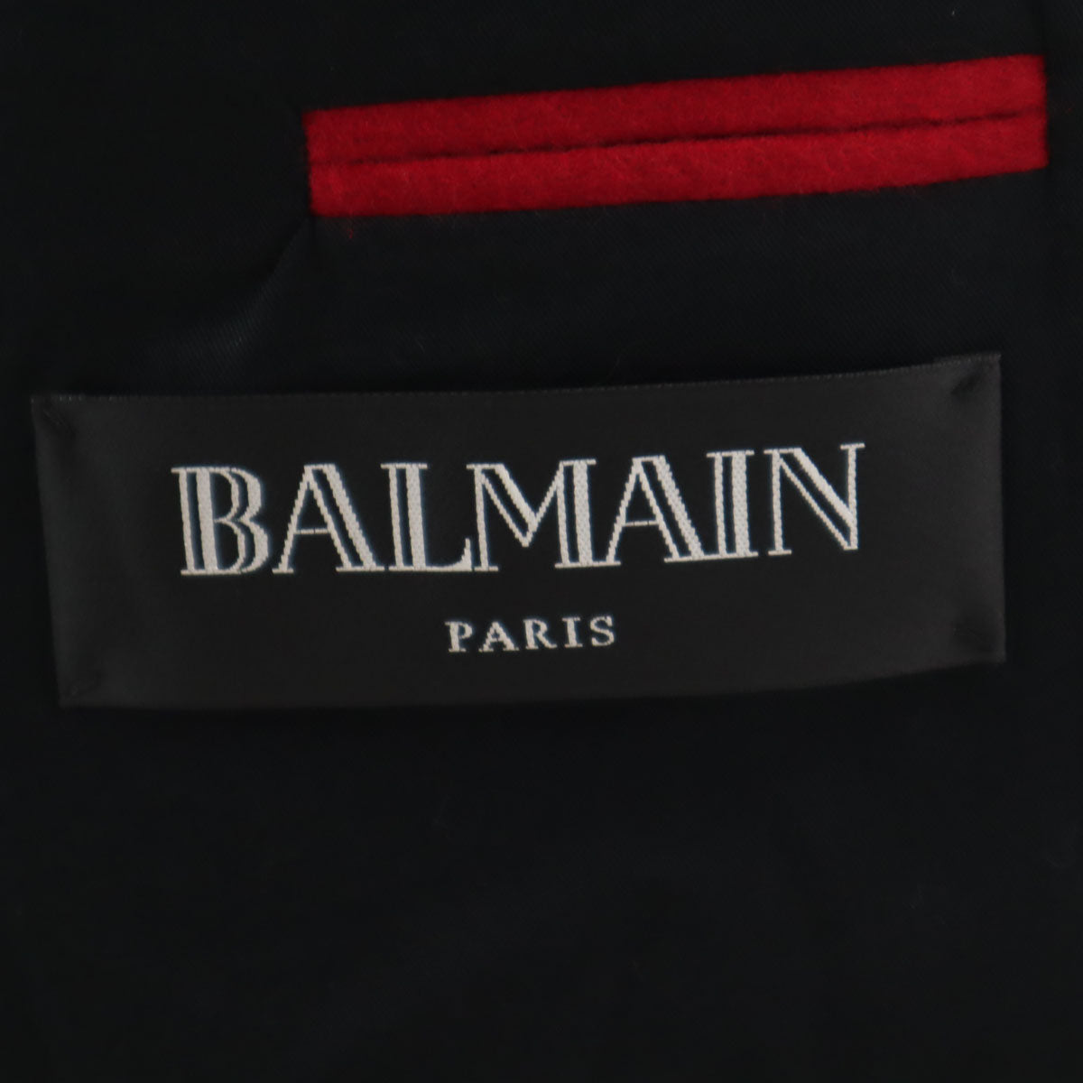 BALMAIN バルマン イタリア製 ショールカラー ジャケット 44 レッド メンズ