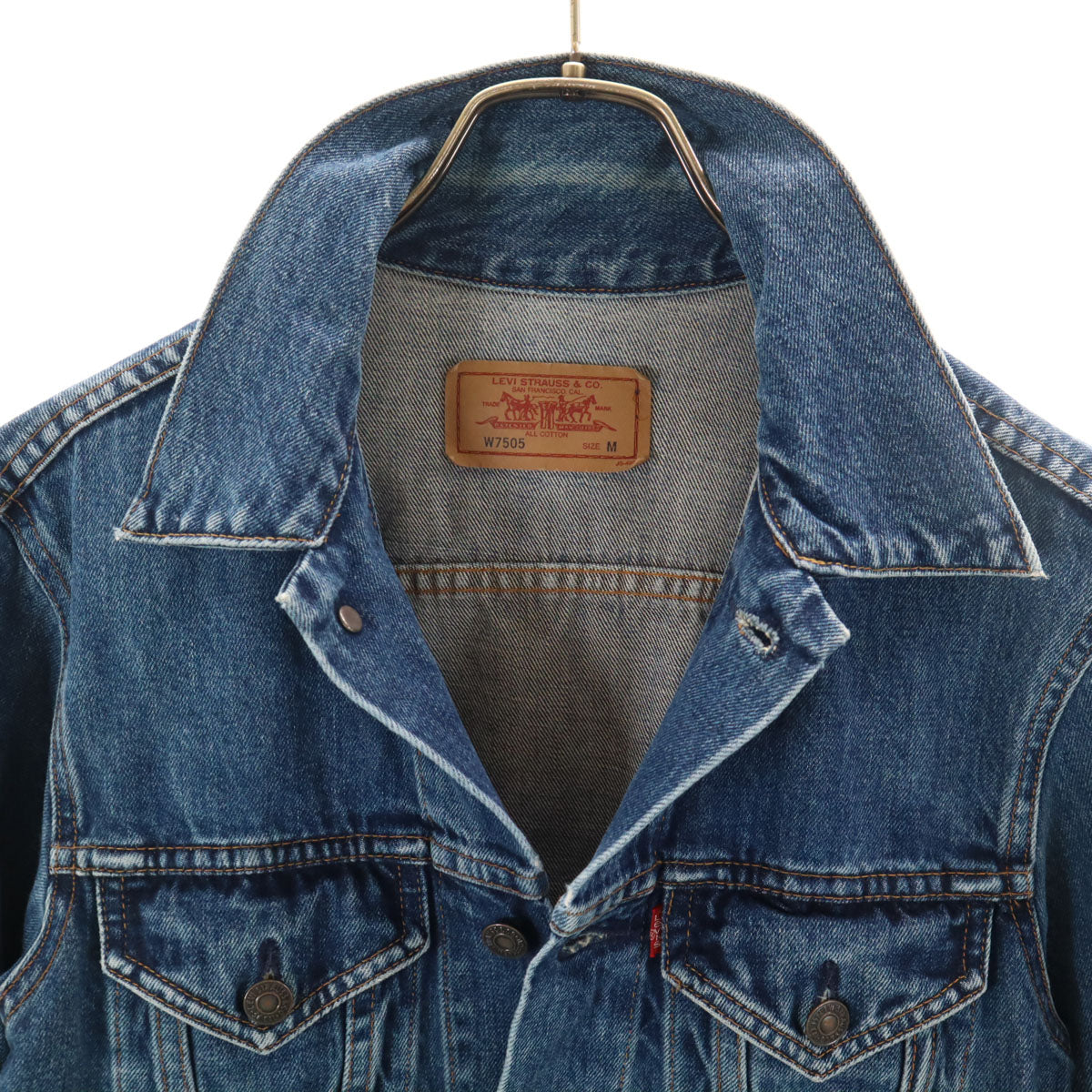 Levi's リーバイス 90s W7505 オールド デニムジャケット M ウォッシュブルー ジャージ トラッカー メンズ