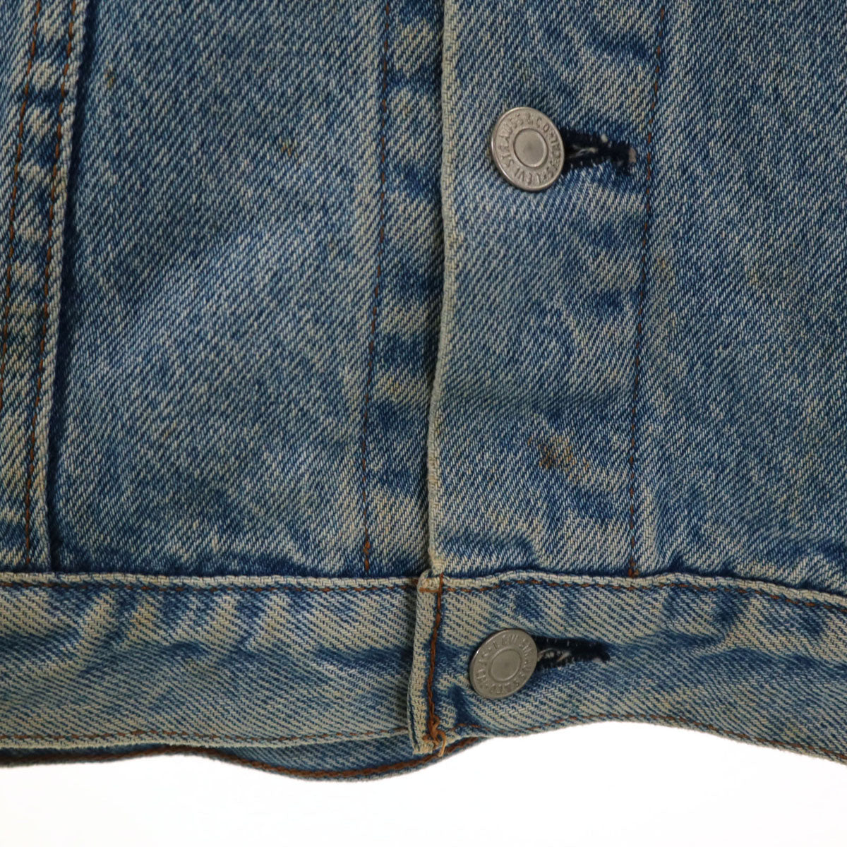 Levi's リーバイス 90s 70651-0217 オレンジタブ オールド デニムジャケット L ブルー ジャージ トラッカー メンズ