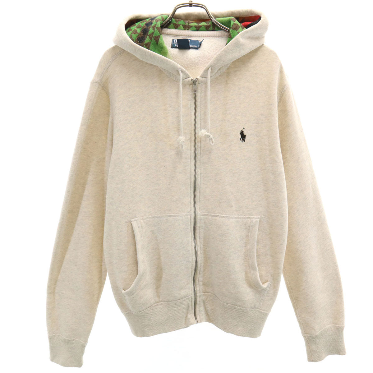 Polo by Ralph Lauren ポロバイラルフローレン 長袖 ジップパーカー S オフホワイト系 裏起毛 メンズ