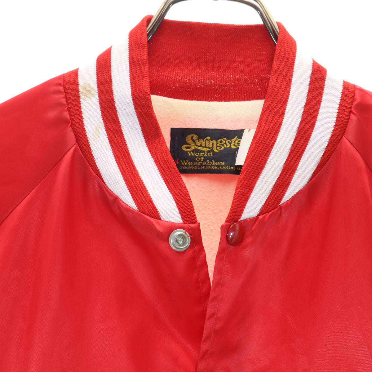 Swingster スウィングスター 80s ヴィンテージ コーチジャケット スタジャン L レッド ブルゾン ジャケット 裏トリコット メンズ