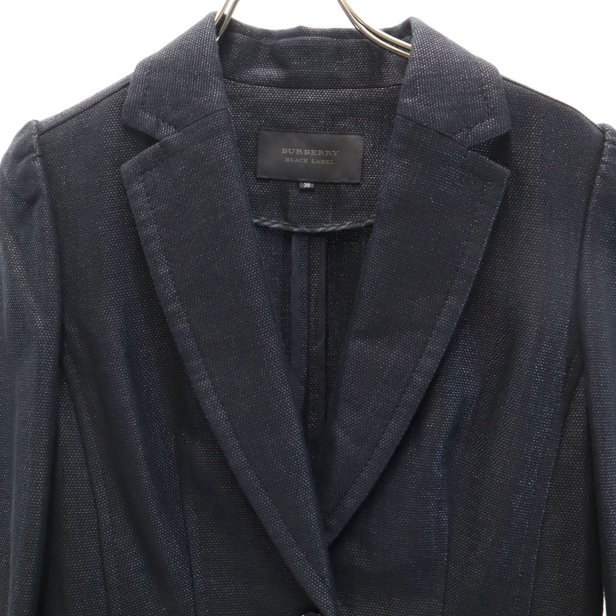 BURBERRY BLACK LABEL バーバリーブラックレーベル 日本製 スカートスーツ 上下 セットアップ 38/36 ブラック系 三陽商会 レディース
