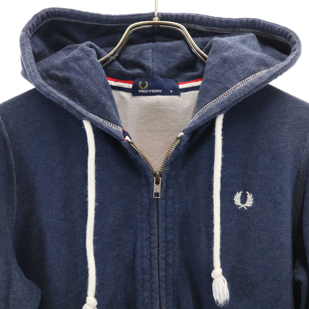 FRED PERRY フレッドペリー 長袖 ジップパーカー M ブルー メンズ
