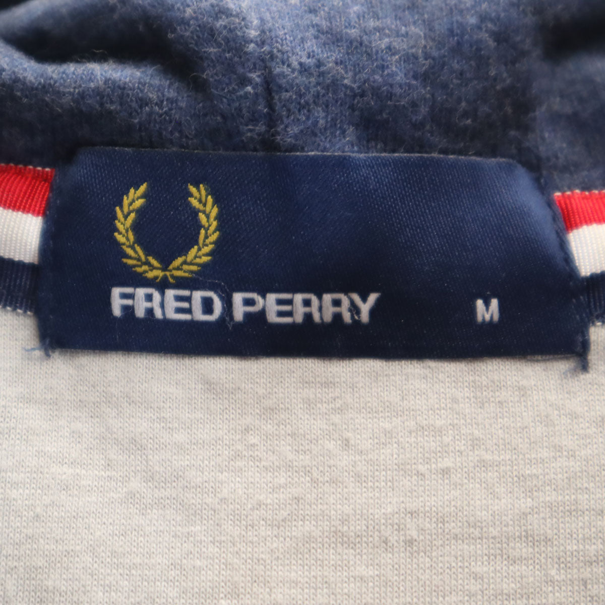 FRED PERRY フレッドペリー 長袖 ジップパーカー M ブルー メンズ