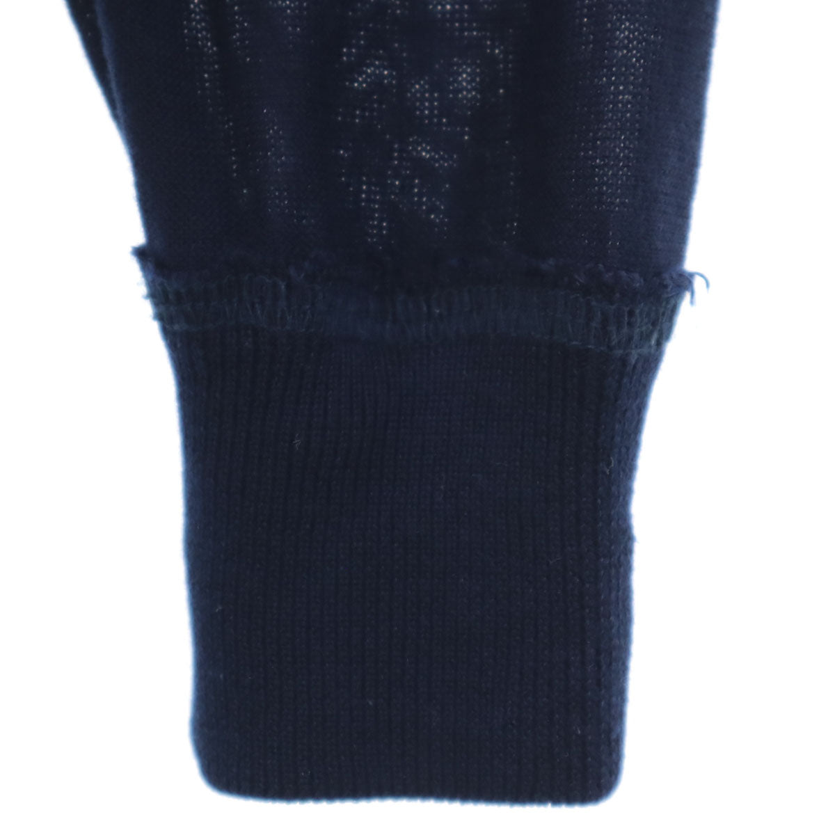 Ron Herman ロンハーマン 日本製 長袖 Vネック ニットカーディガン L ネイビー コンチョボタン レディース