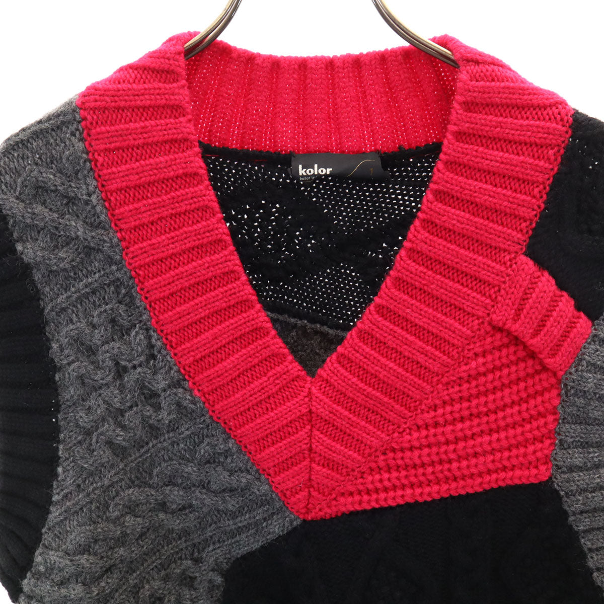 kolor カラー 18AW 18WCM-N02301 ベスト 1 ブラック メンズ