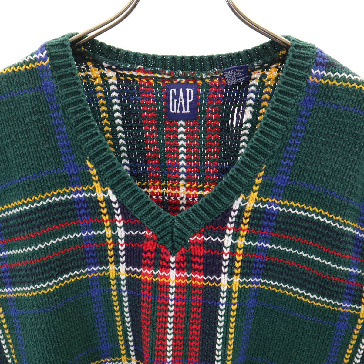 GAP ギャップ 90s 紺タグ オールド ベスト M グリーン メンズ