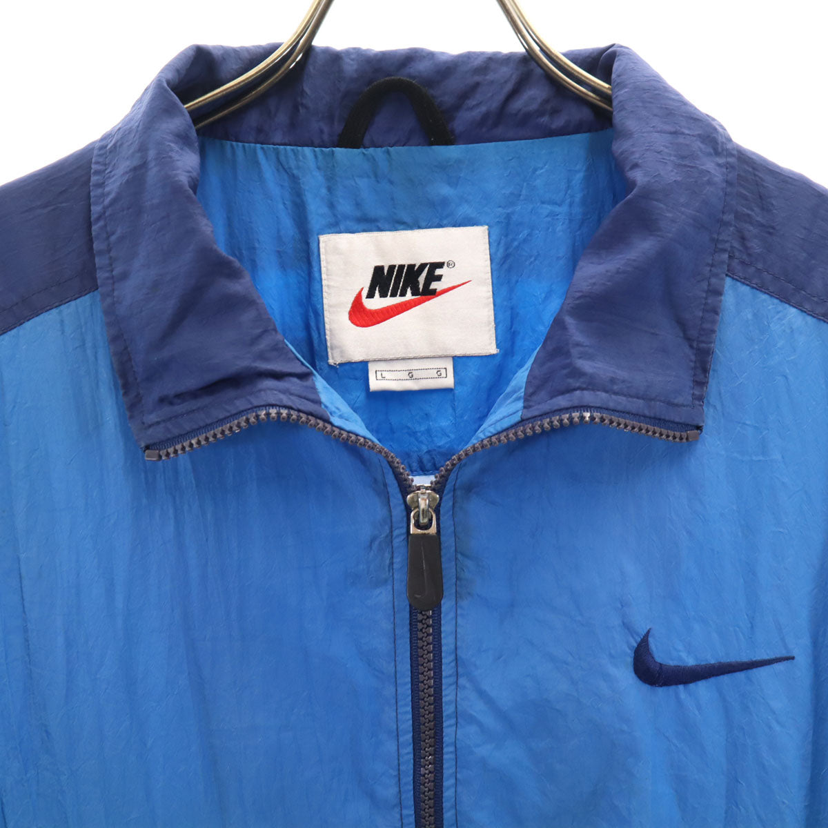 NIKE ナイキ 90s 90年代後期 オールド ナイロンジャケット L ブルー メンズ