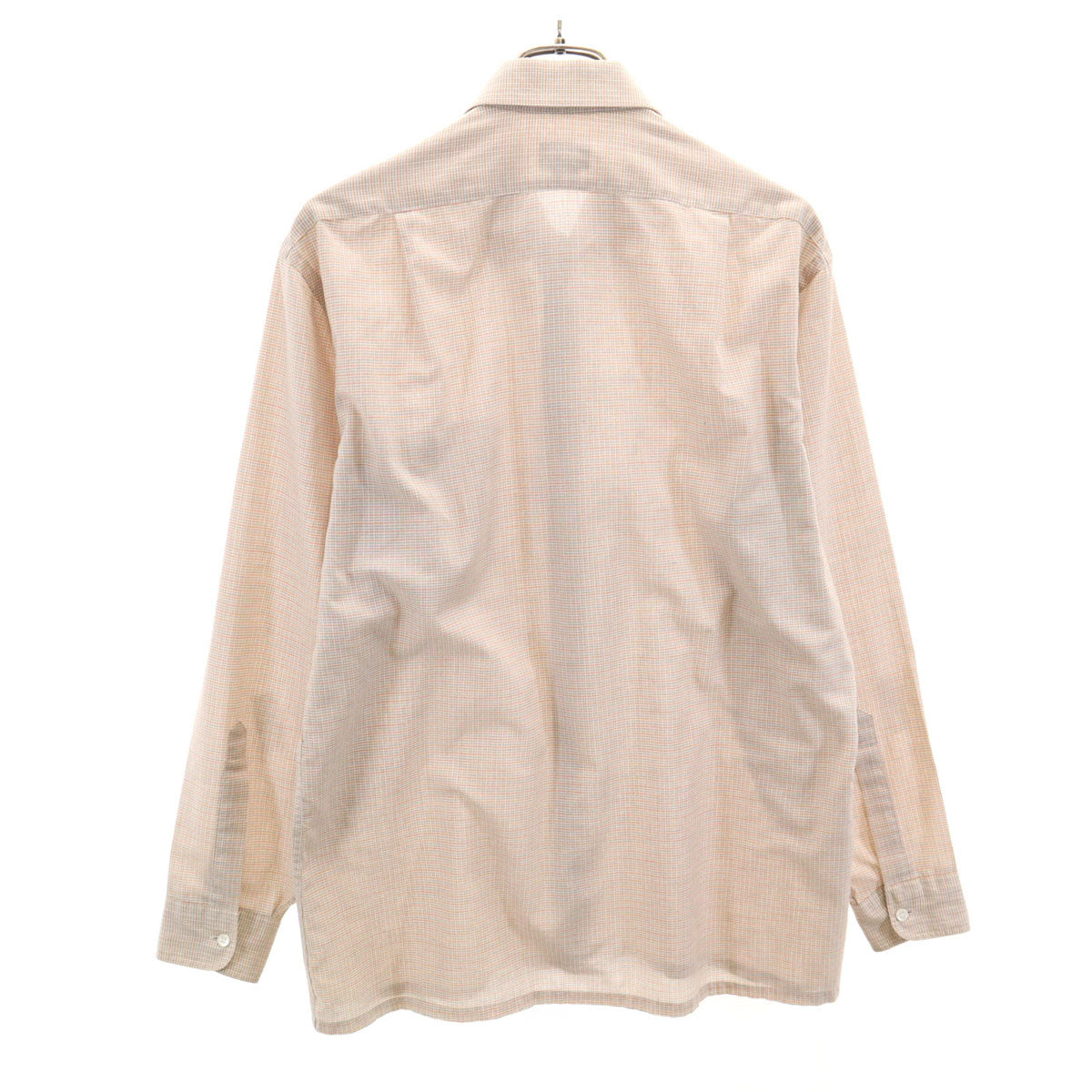 ジョンヘンリー 70s ヴィンテージ チェック柄 長袖 シャツ 32-33 ベージュ メンズ