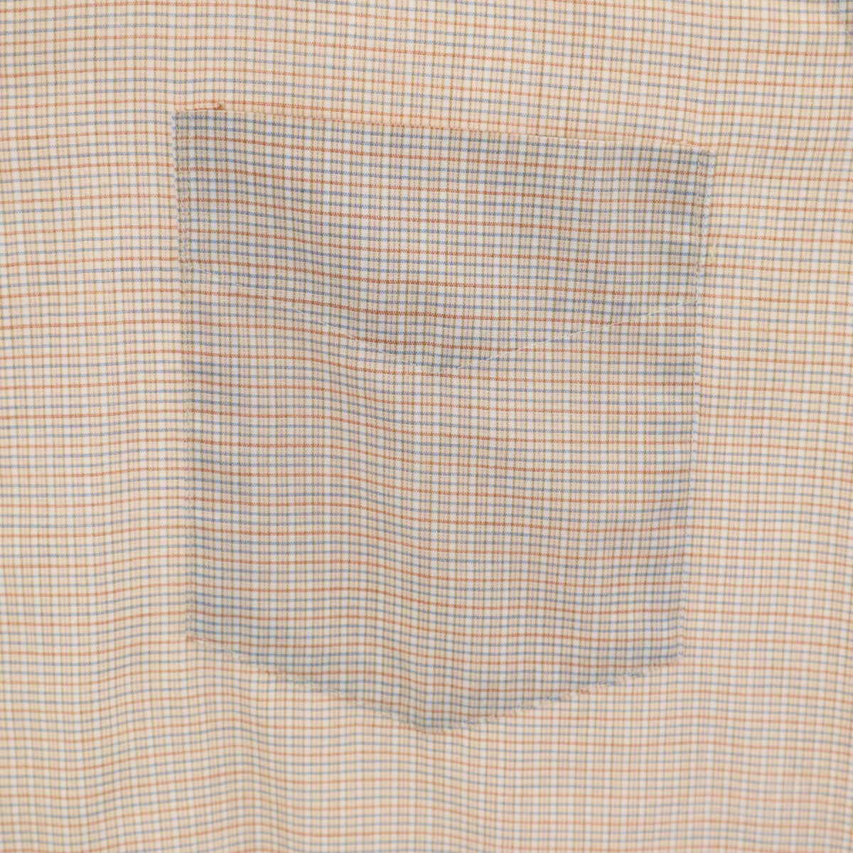 ジョンヘンリー 70s ヴィンテージ チェック柄 長袖 シャツ 32-33 ベージュ メンズ