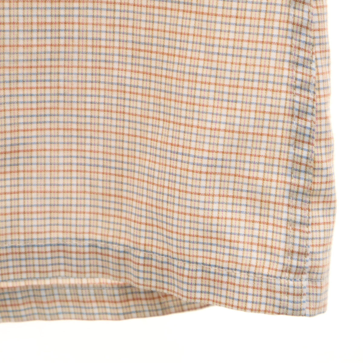 ジョンヘンリー 70s ヴィンテージ チェック柄 長袖 シャツ 32-33 ベージュ メンズ